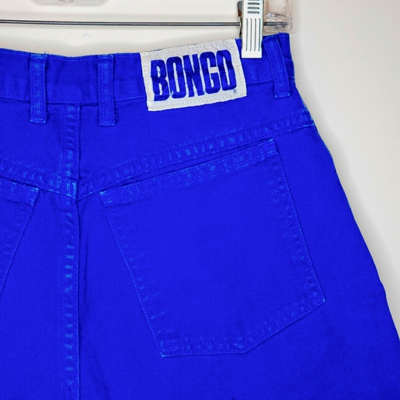 BONGO Shorts True Vintage Royal Cobalt Blue High Rise Mom 80s 90s - Picture 1 of 9